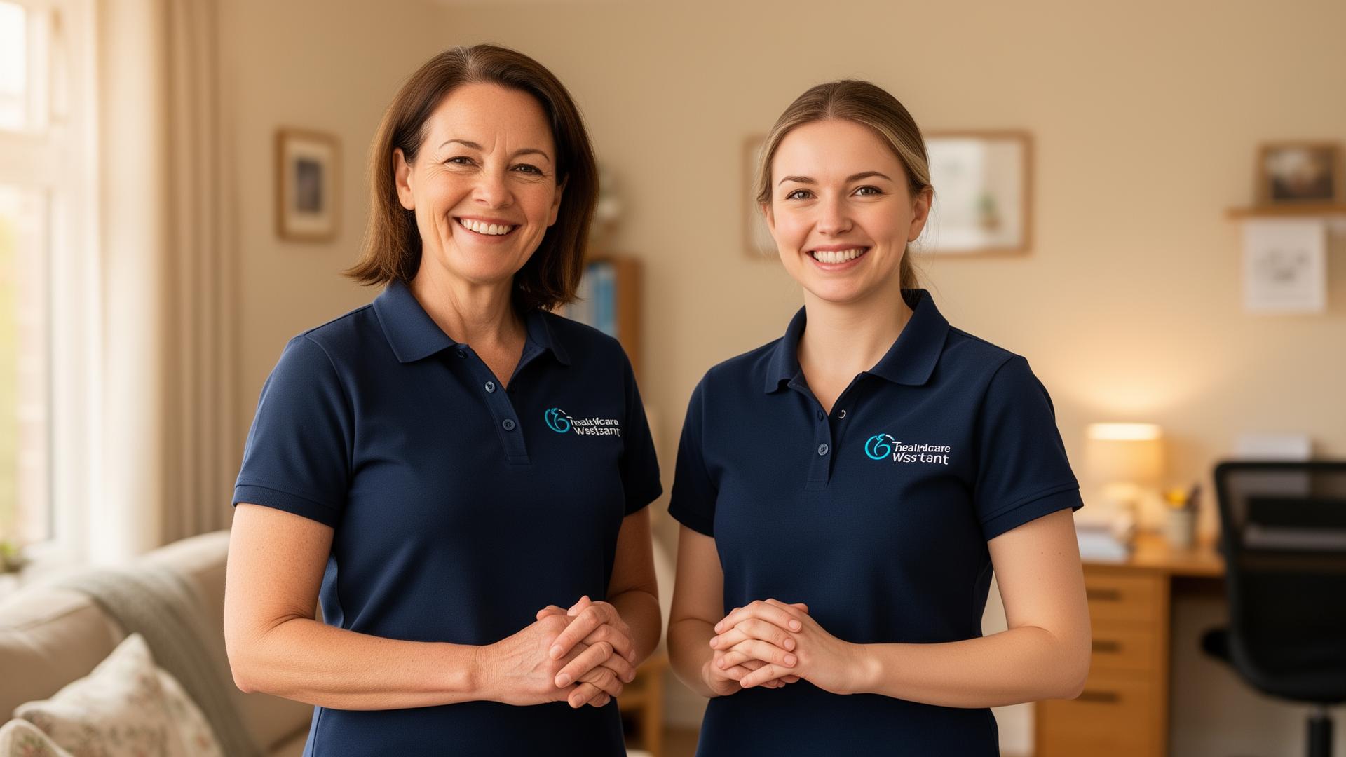 T & G Homecare team — manager and healthcare assistant